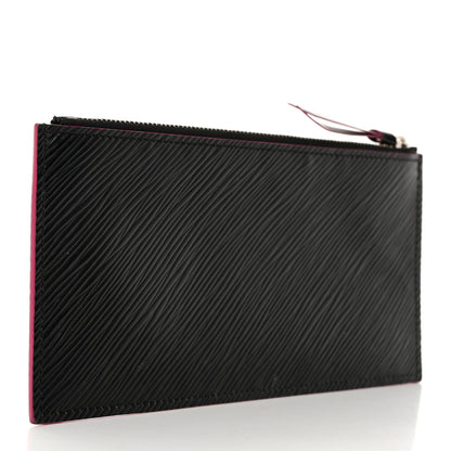 Louis Vuitton Epi Felicie Chain Wallet Zippered Insert Black Hot Pink 3 of 8