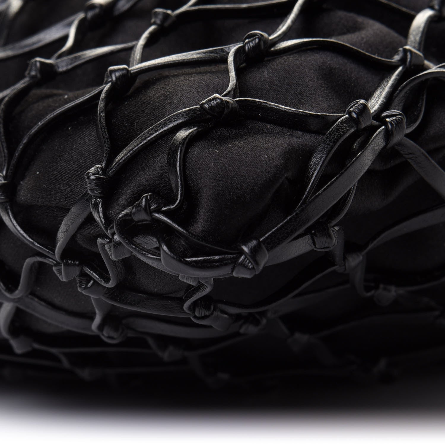 Prada Satin Net Chain Bag Black 9 of 9