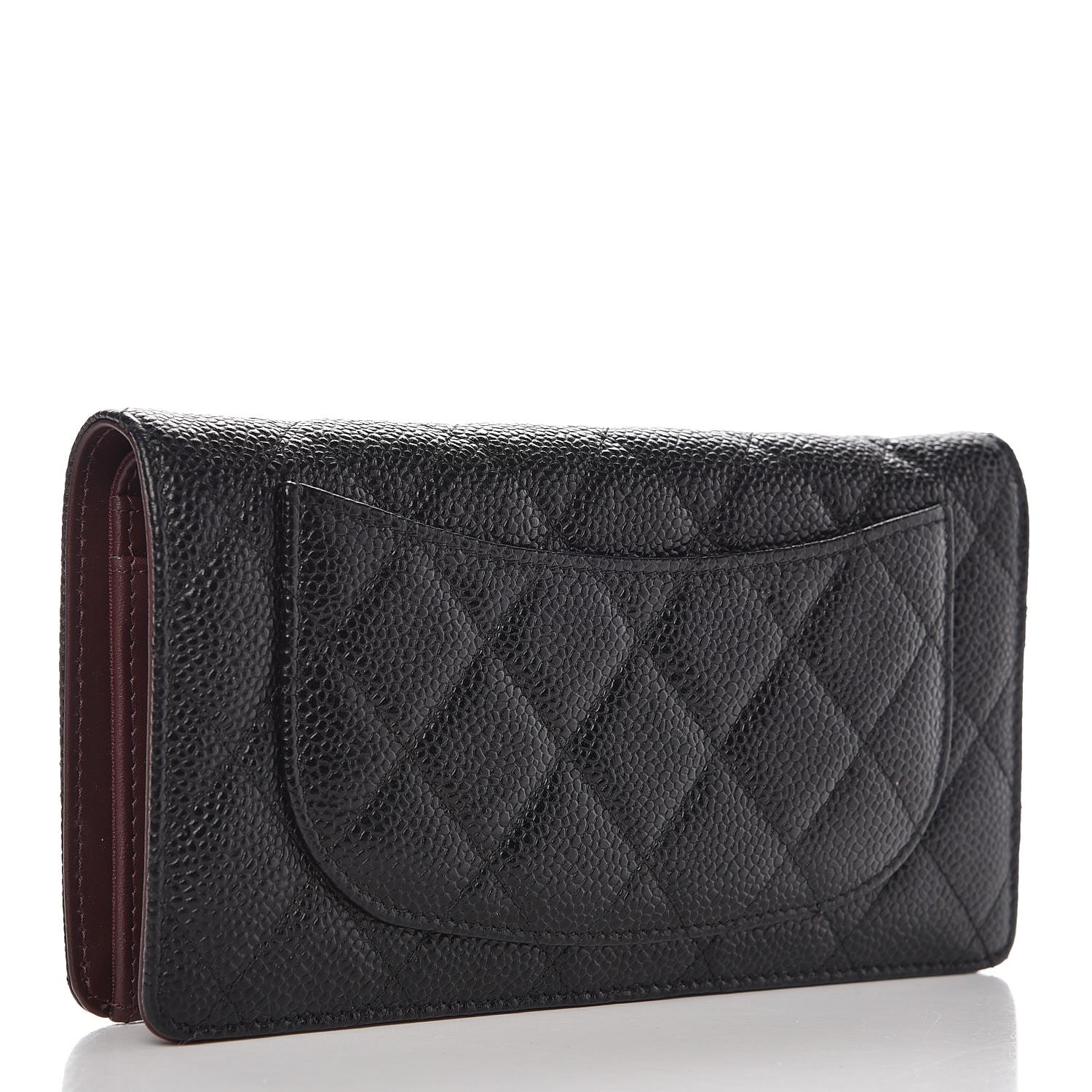 Chanel Caviar Quilted Yen Wallet Black 3 of 9