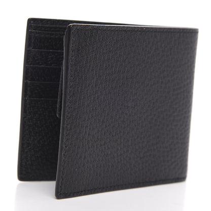 Gucci Calfskin Boar Effect Web Bi-Fold Wallet Black 3 of 6