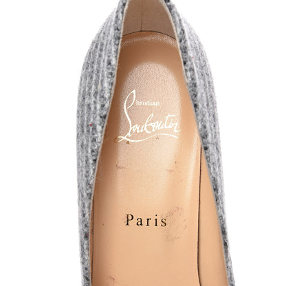 Christian Louboutin Flanelle Tennis Kate 85 Pumps 38.5 Grey 7 of 10