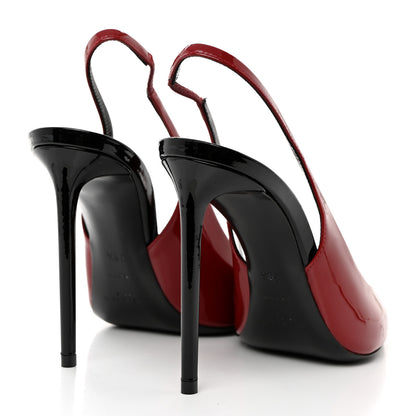 Saint Laurent Patent Calfskin Zoe 105 Slingback Pump 36.5 Red 4 of 8