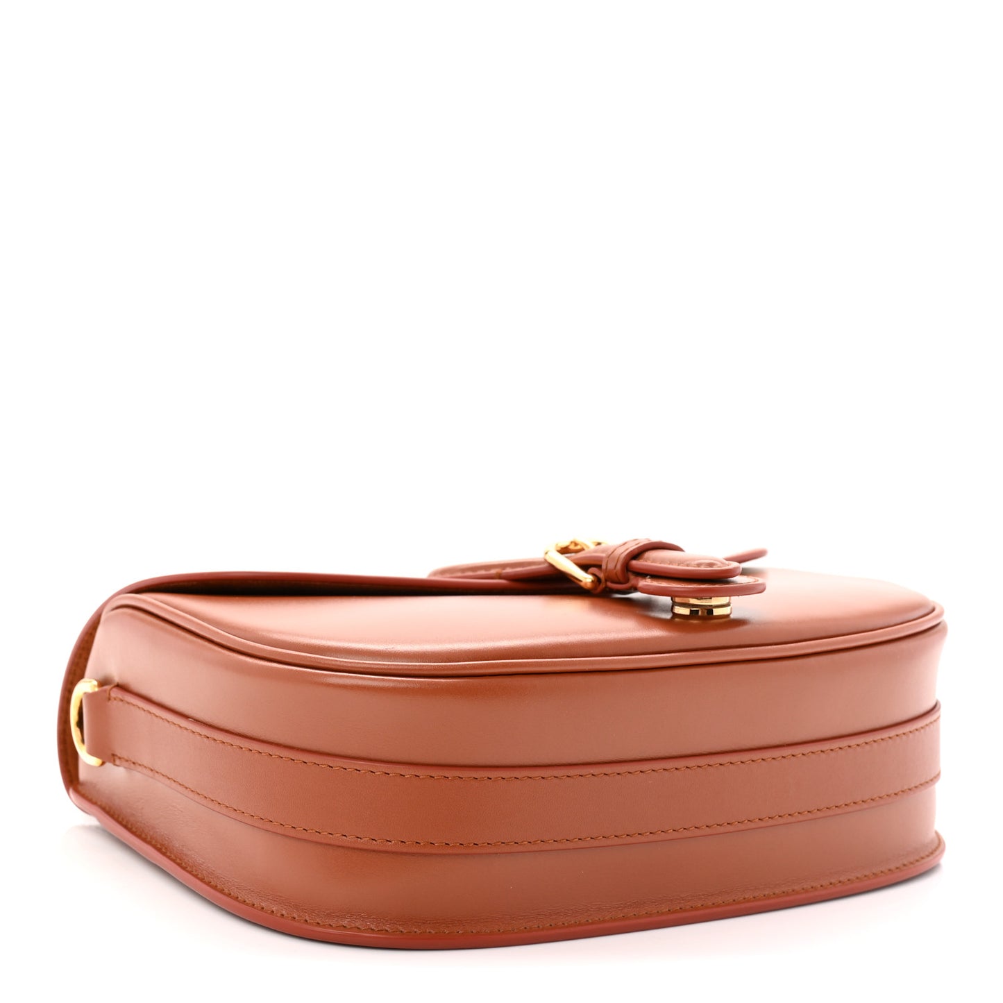 Box Calfskin Medium Bobby Flap Dark Tan