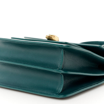 Bulgari Nappa Monochrome Serpenti Forever Maxi Chain Crossbody Bag Green 11 of 12