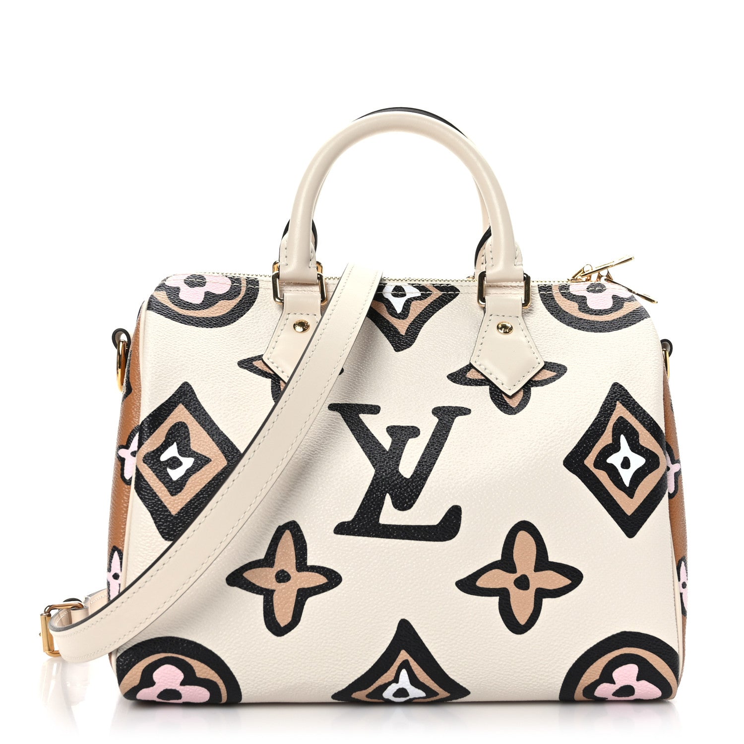 Louis Vuitton Monogram Giant Wild At Heart Speedy Bandouliere 25 Creme 1 of 10