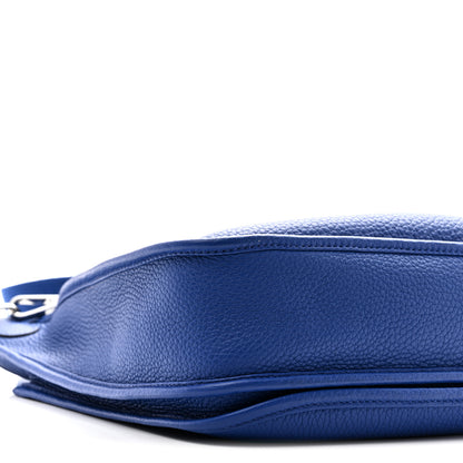 Hermes Taurillon Clemence Evelyne III PM Bleu Royal 9 of 10