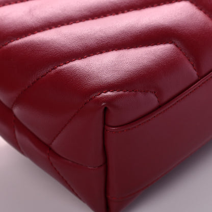 Saint Laurent Calfskin Y Quilted Monogram Toy Loulou Crossbody Bag New Lipstick 11 of 14