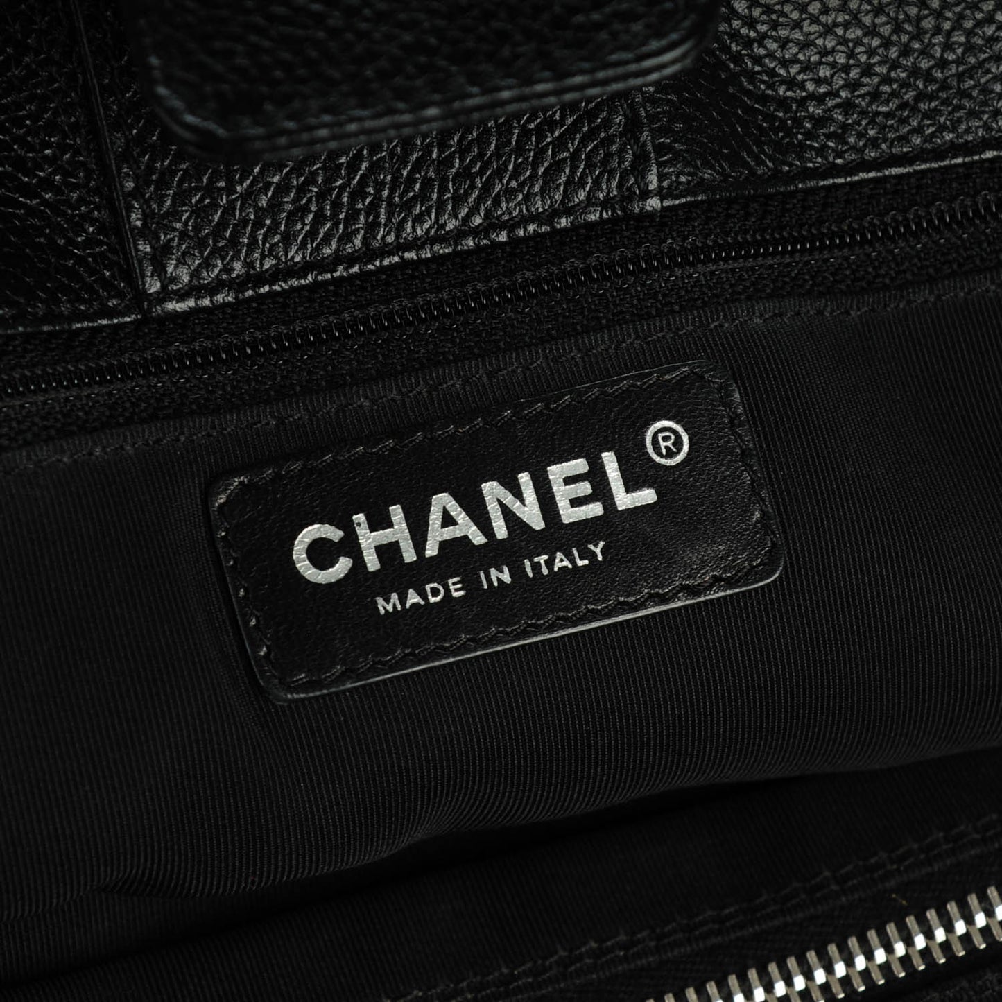 Calfskin Cerf Executive Shopper Tote Black