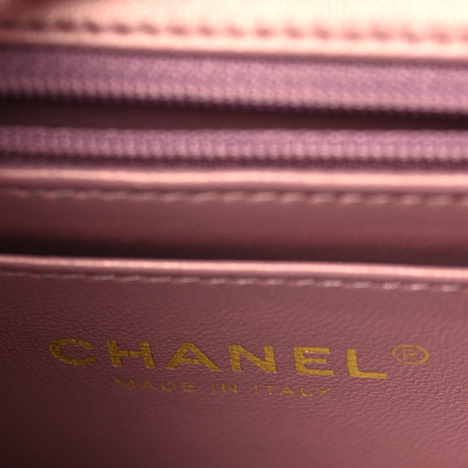 Chanel Iridescent Lambskin Quilted Mini Top Handle Rectangular Flap Pink 6 of 10