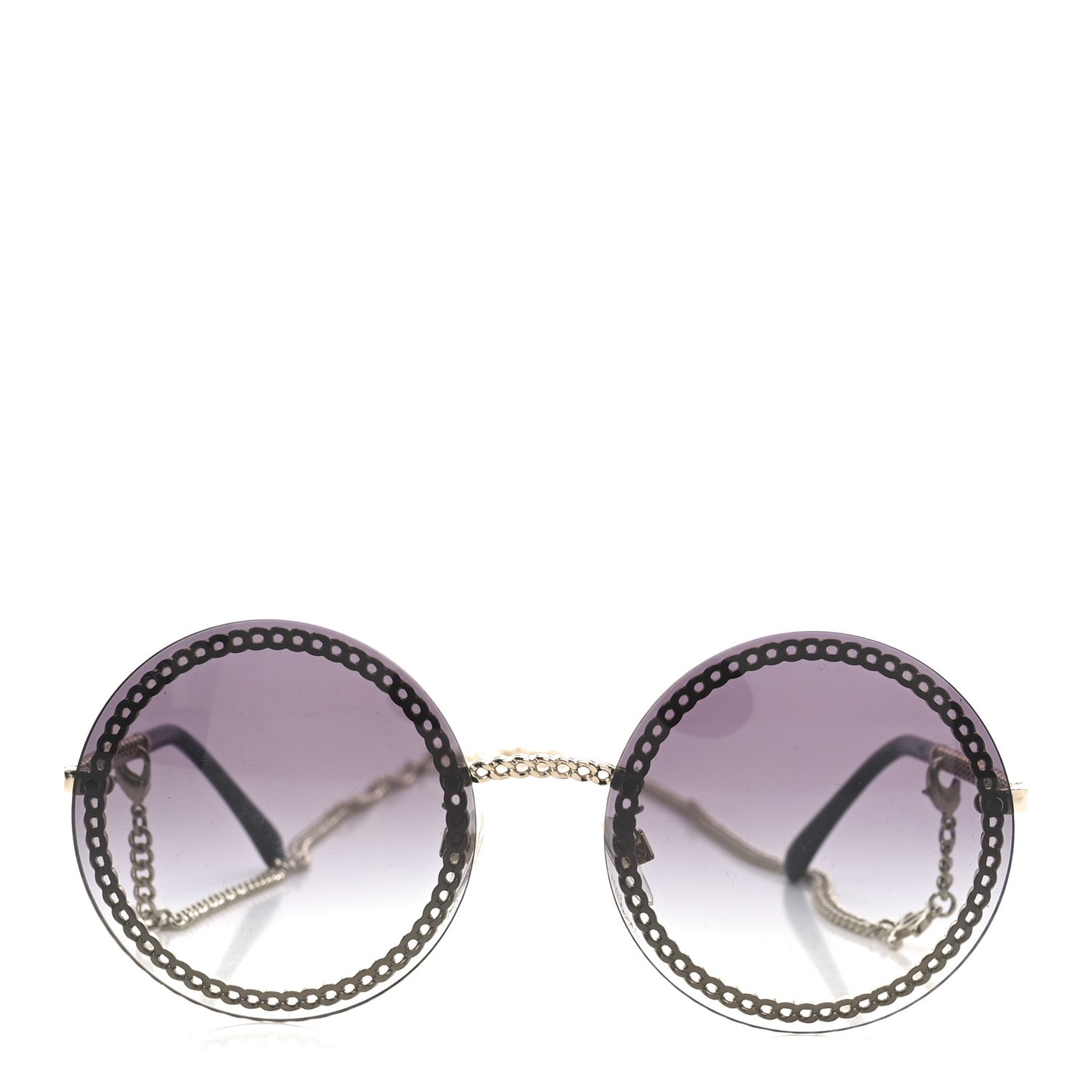 Round Chain Sunglasses 4245 Gold