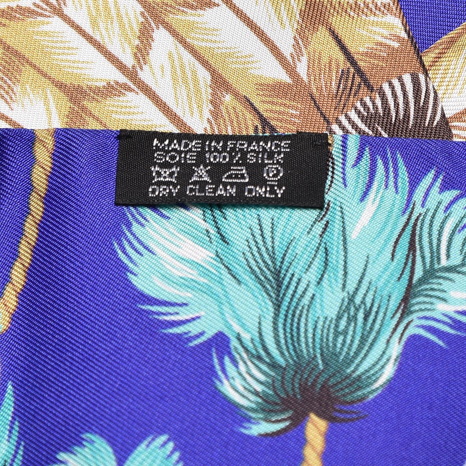 Hermes Silk Brazil Maxi Twilly Encre Turquoise Bronze 5 of 6