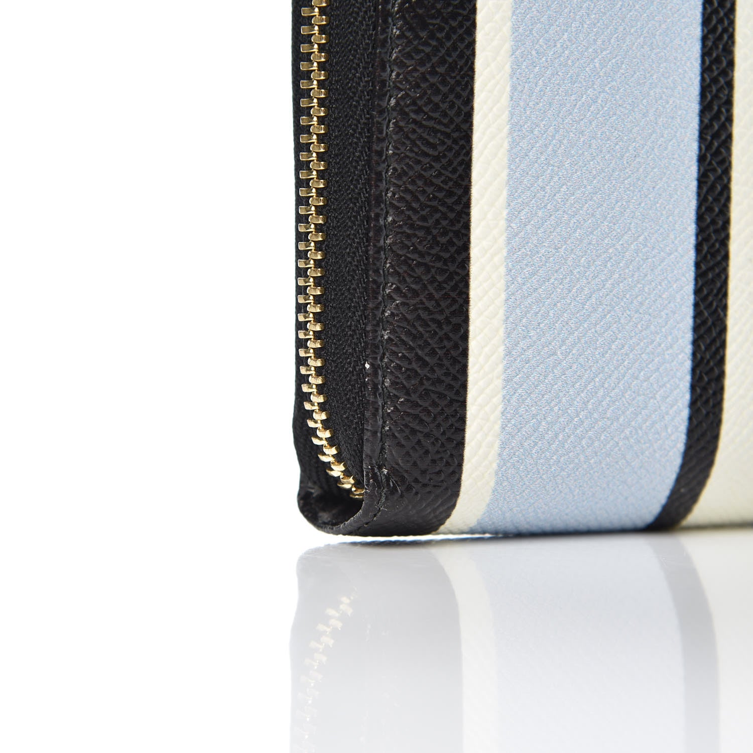 Dolce & Gabbana Dauphine Striped Zip Around Wallet Black 7 of 10