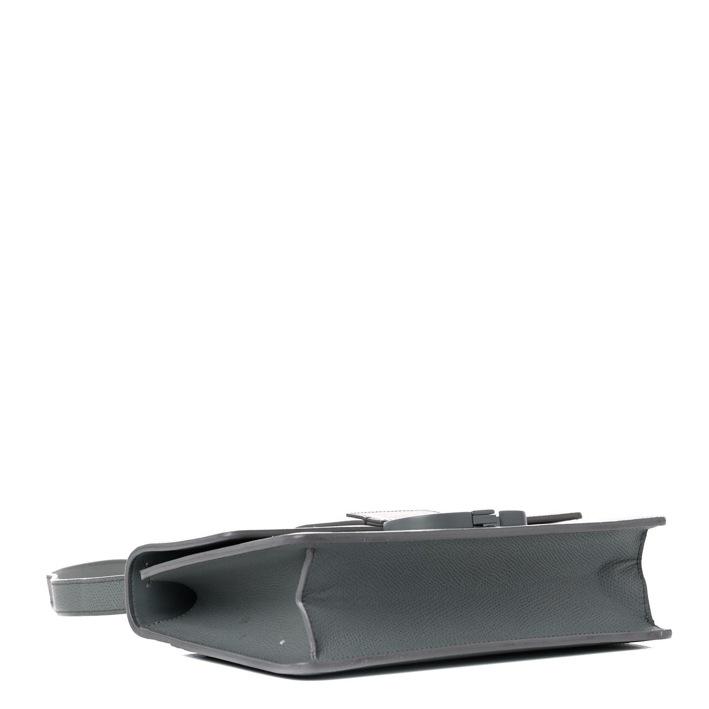 Ultra Matte Grained Calfskin 30 Montaigne Flap Bag Grey