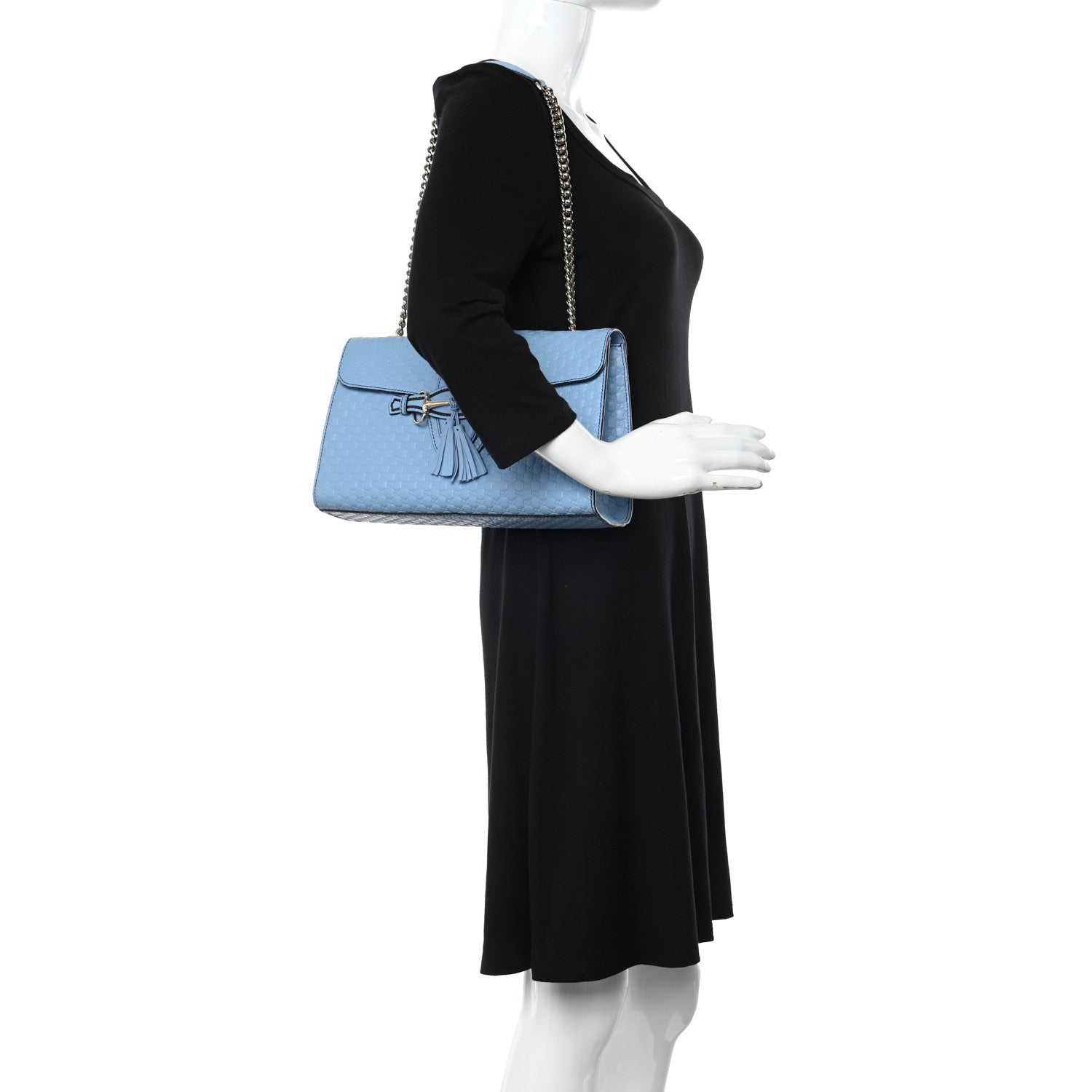 Gucci Microguccissima Medium Emily Chain Shoulder Bag Mineral Blue 2 of 10