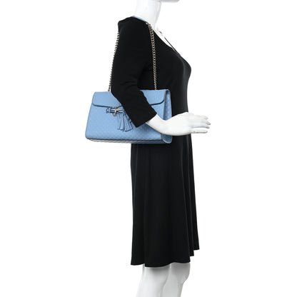 Gucci Microguccissima Medium Emily Chain Shoulder Bag Mineral Blue 2 of 10