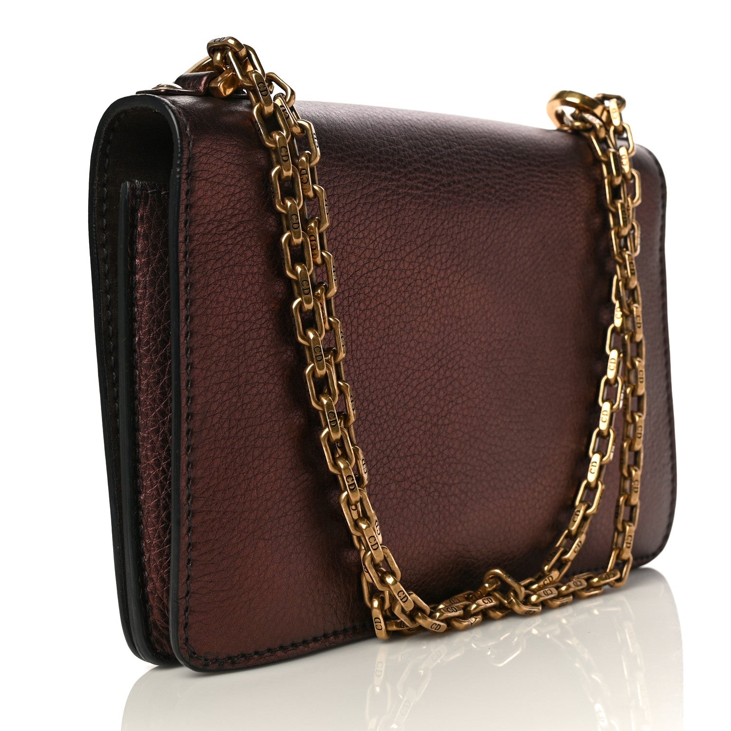 Christian Dior Metallic Calfskin J'Adior Chain Flap Bag Noisette 3 of 12