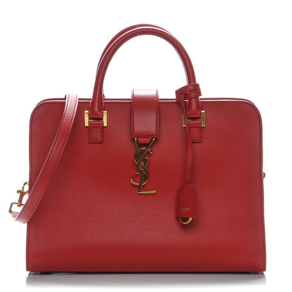 Saint Laurent Calfskin Small Monogram Cabas Lipstick Red 1 of 8