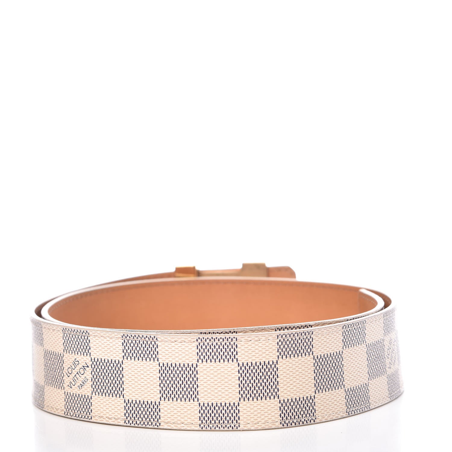 Louis Vuitton Damier Azur LV Initiales Belt 80 32 3 of 13