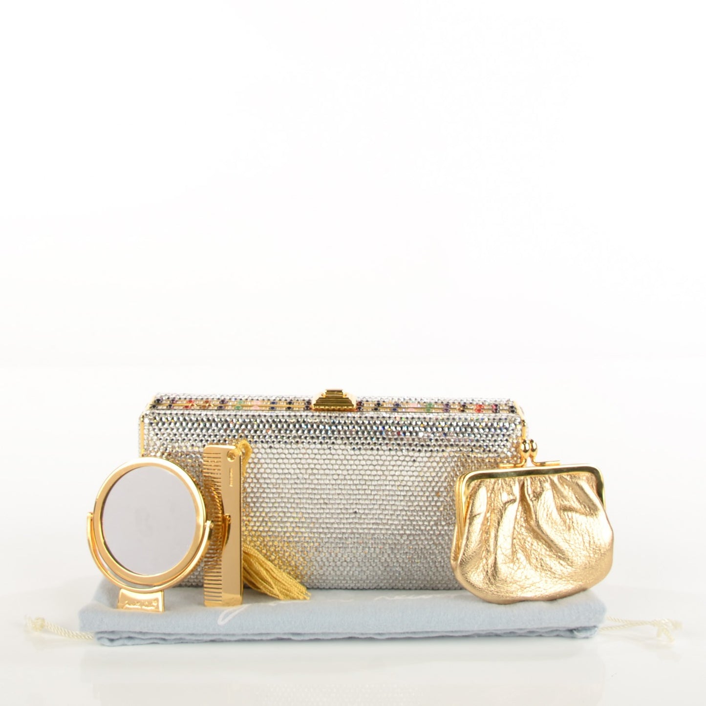 Swarovski Crystal Gemstone Minaudiere Clutch