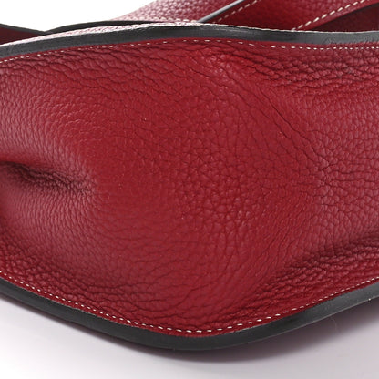 Hermes Taurillon Clemence Halzan 31 GM Rouge Grenat 9 of 10