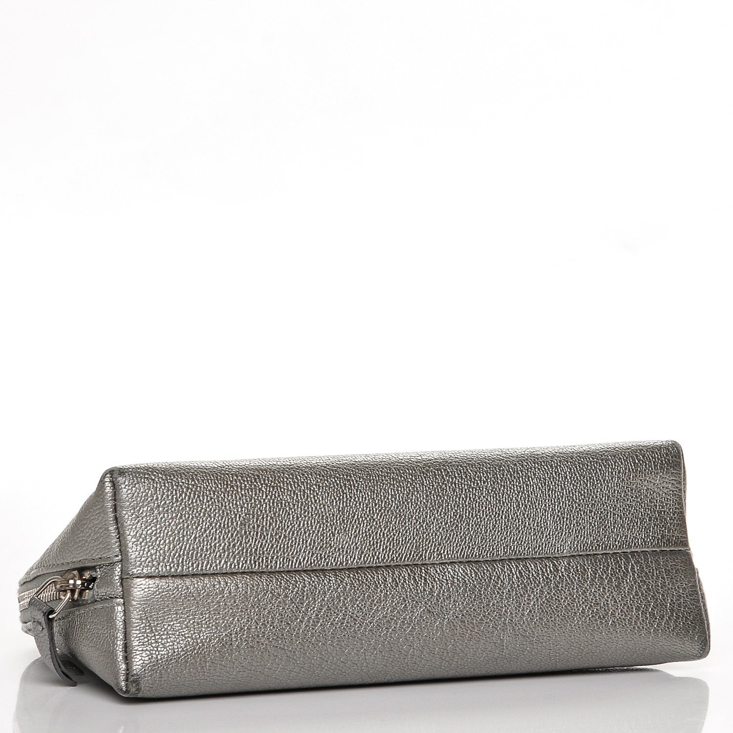 Chanel Metallic Goatskin Cosmetic Case Silver 4 of 7