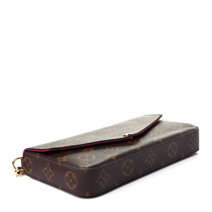 Louis Vuitton Monogram Pochette Felicie Chain Wallet Fuchsia 5 of 16