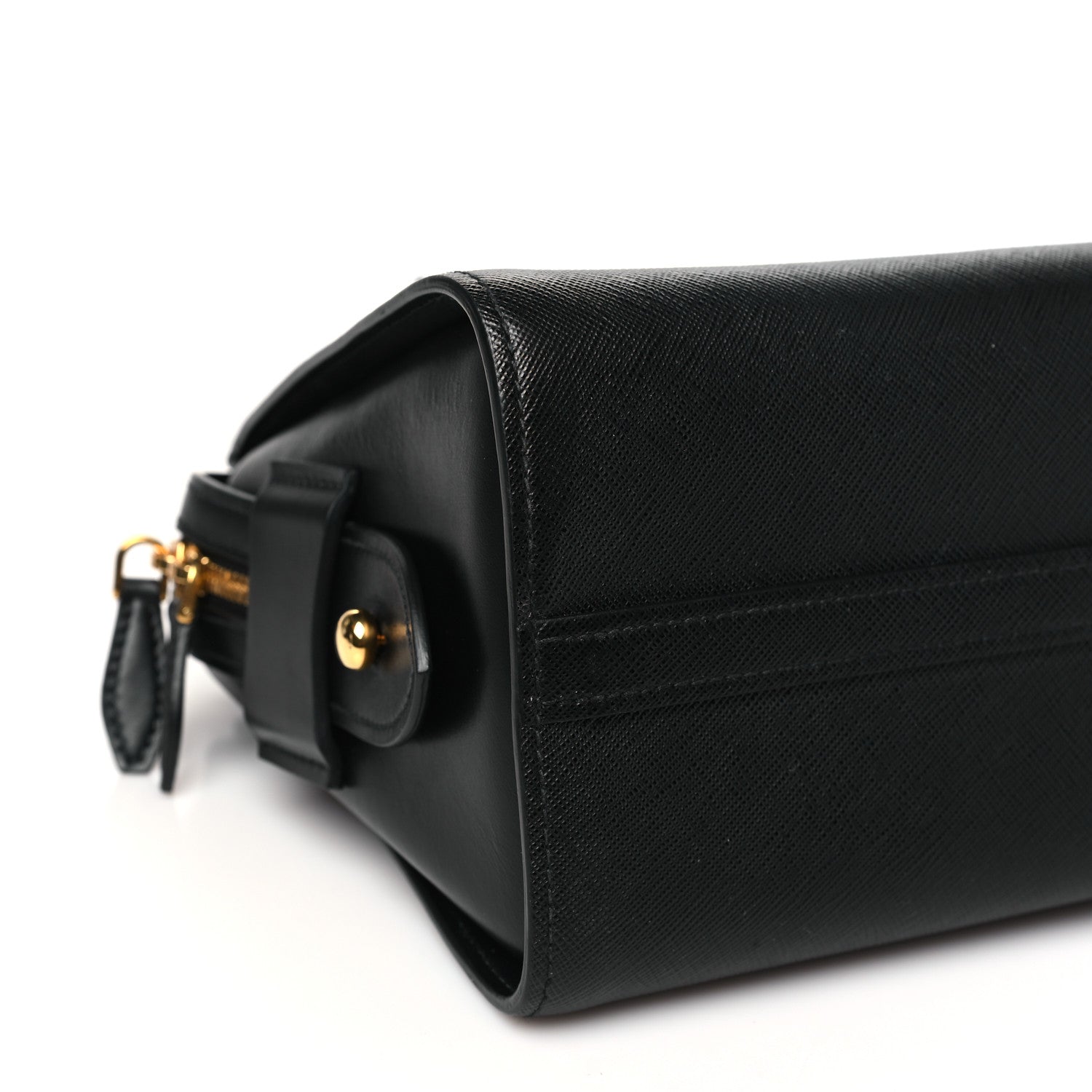 Prada Saffiano Soft Calfskin Double Handle Satchel Black 8 of 10