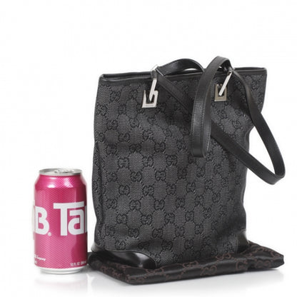 Gucci Denim Monogram Bucket Tote 2 of 9