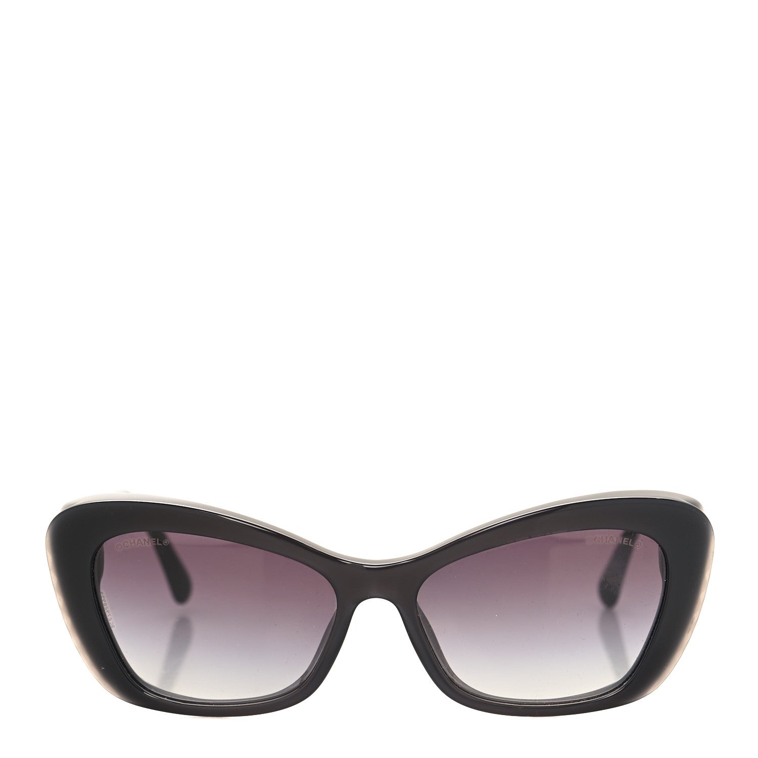 Chanel Acetate Pearl Cat Eye CC Sunglasses 5481-H Black 2 of 8