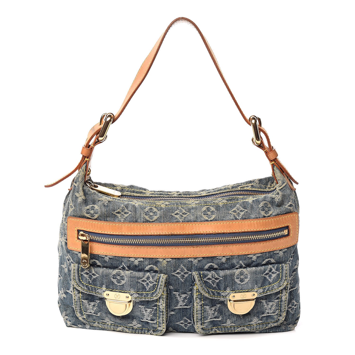 Louis Vuitton Monogram Denim Baggy PM Blue 1 of 11