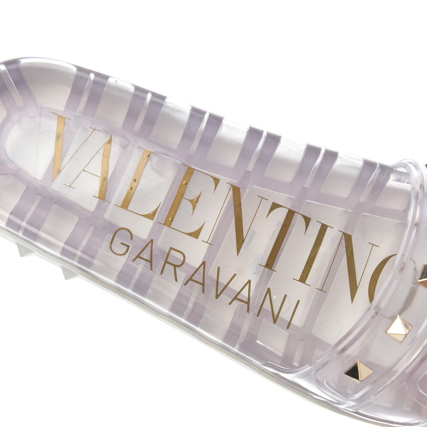 Valentino Garavani PVC Jelly Rockstud Slide Sandals 40 Clear 6 of 18