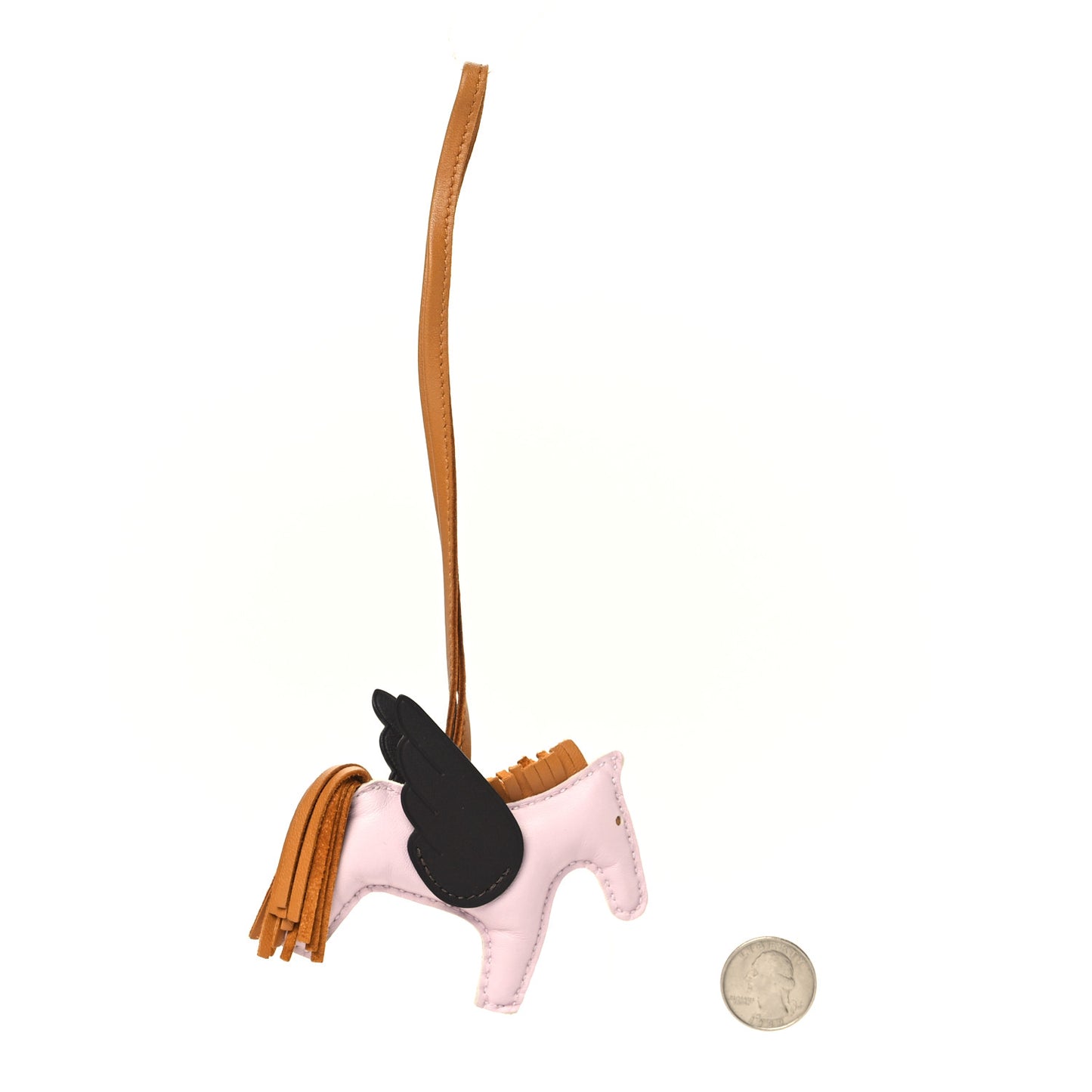 Milo Lambskin Grigri Rodeo Pegase Horse Bag Charm PM Mauve Pale Sesame Ebene