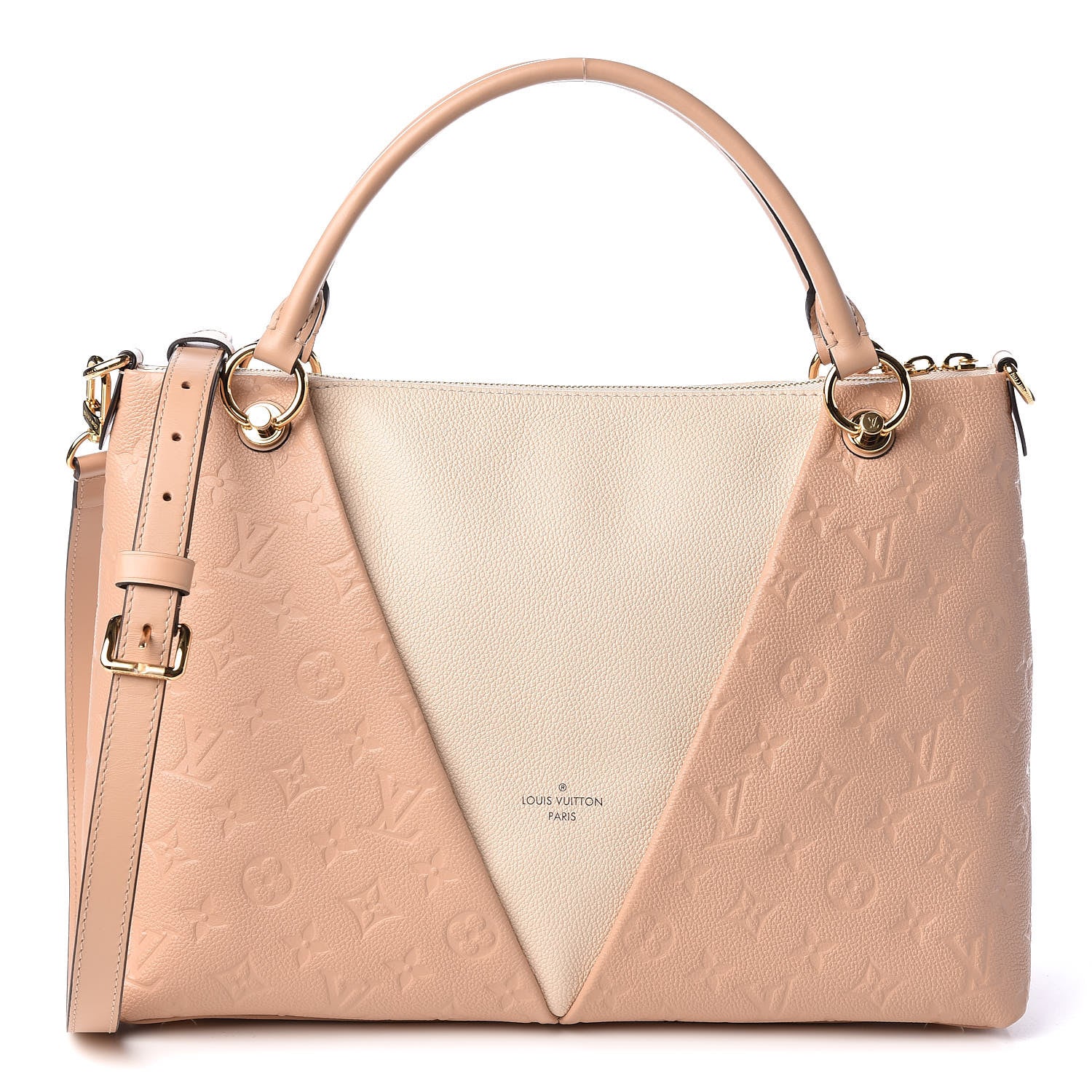 Louis Vuitton Empreinte V Tote MM Beige Rose Creme 1 of 10