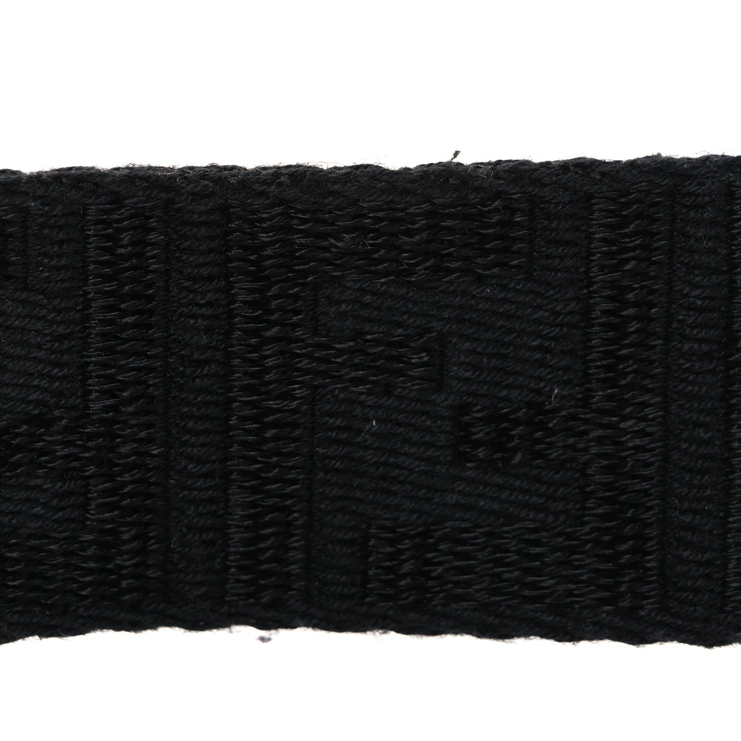 Fendi Jacquard Ribbon Vitello King FF Bi-Color Intreccio Adjustable Strap You Black 3 of 7