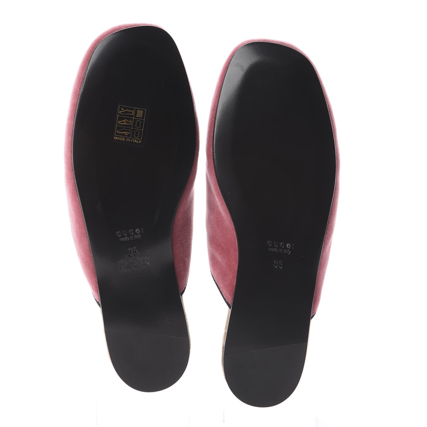 Gucci Velvet Embellished Evening Slippers 35 Pink 5 of 7
