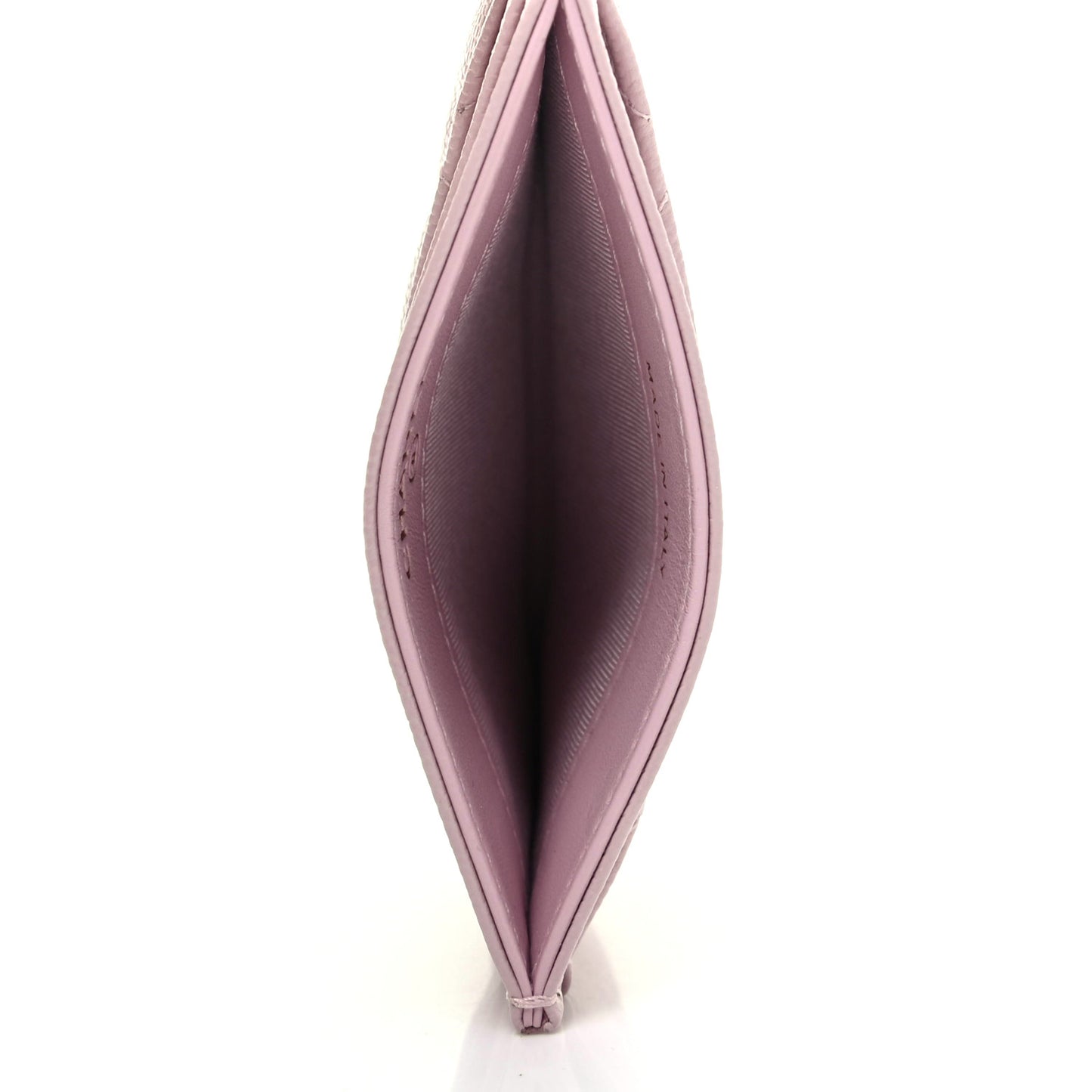 Caviar Quilted Card Holder Light Pink