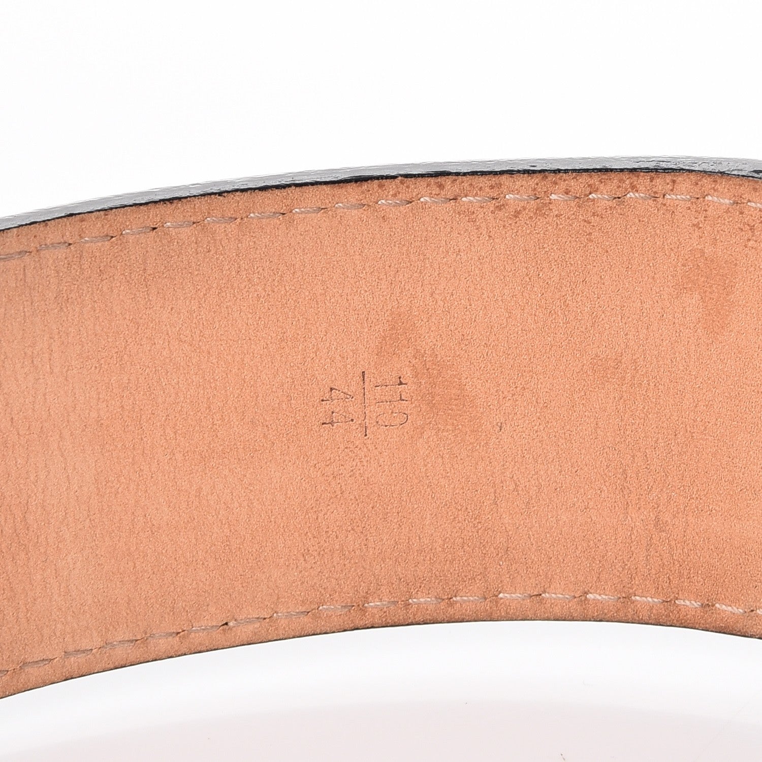 Louis Vuitton Calfskin Jeans Belt 110 44 Black 7 of 10