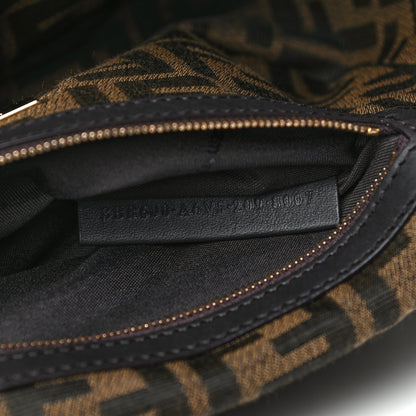 Fendi Fabric Jacquard FF 1974 Medium Baguette Tobacco Moro Black 7 of 12