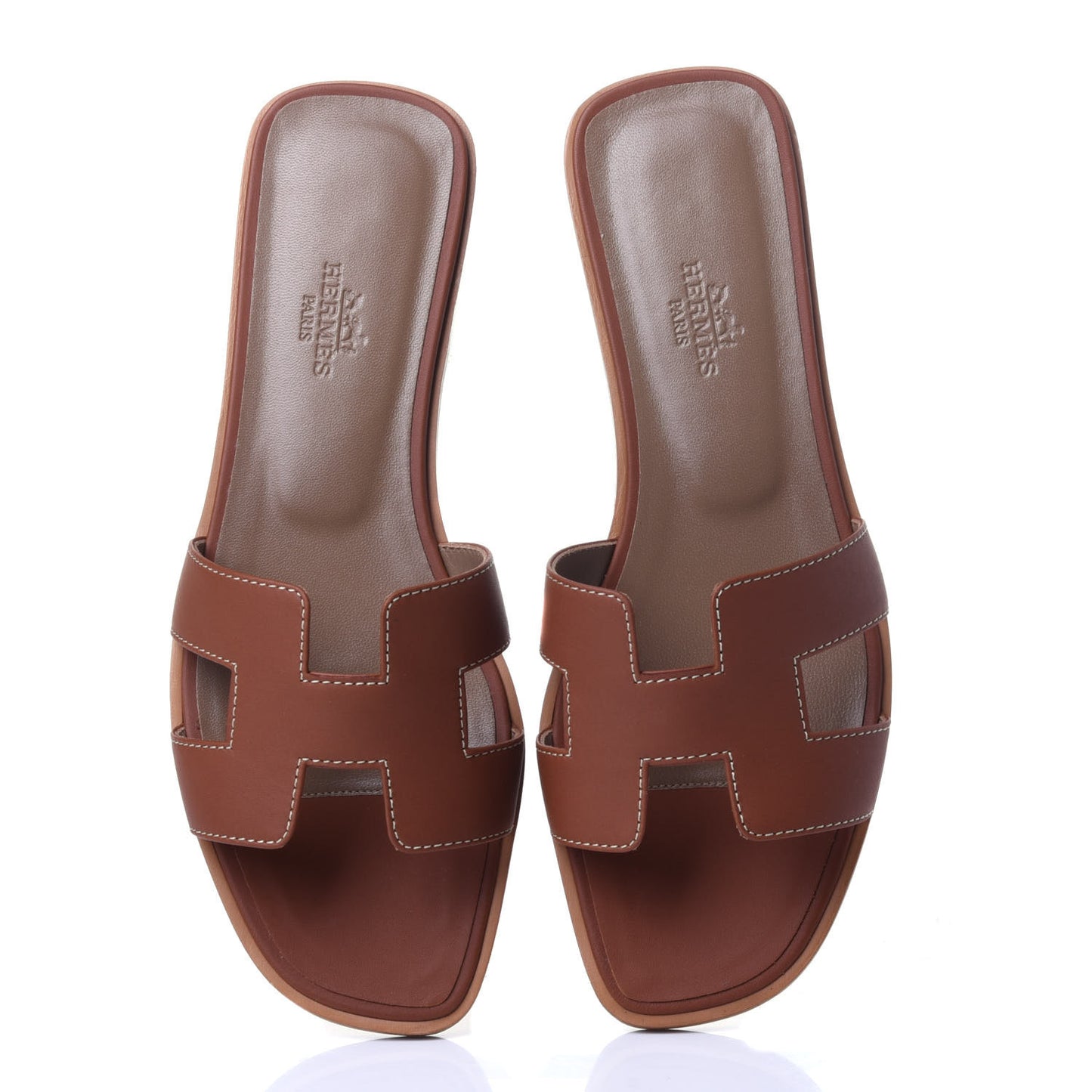 Box Calfskin Oran Sandals 37 Gold