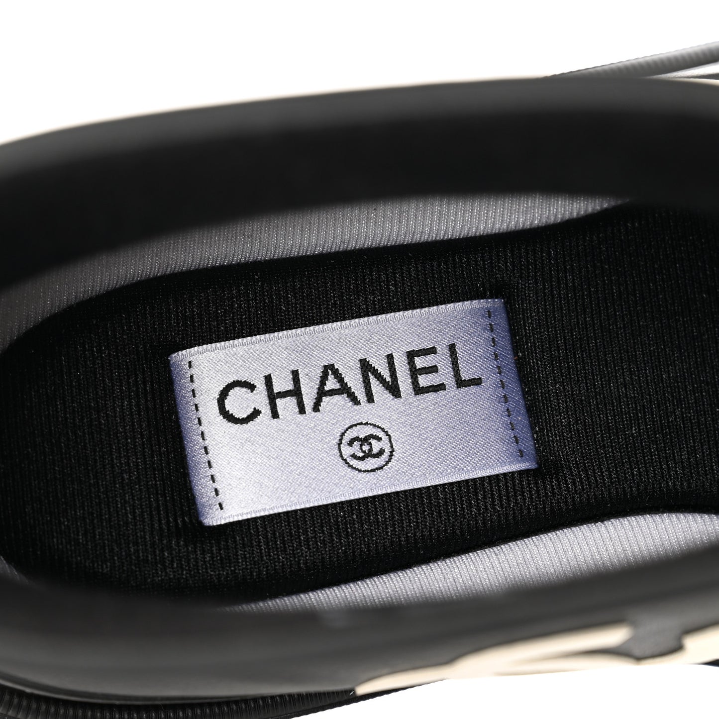 Rubber CC Print Boots 39 Black