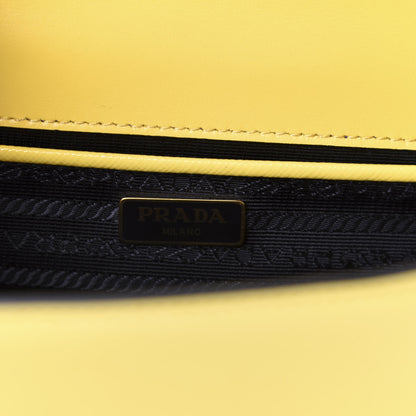 Prada Saffiano Vernice Chain Shoulder Bag Sole 8 of 9