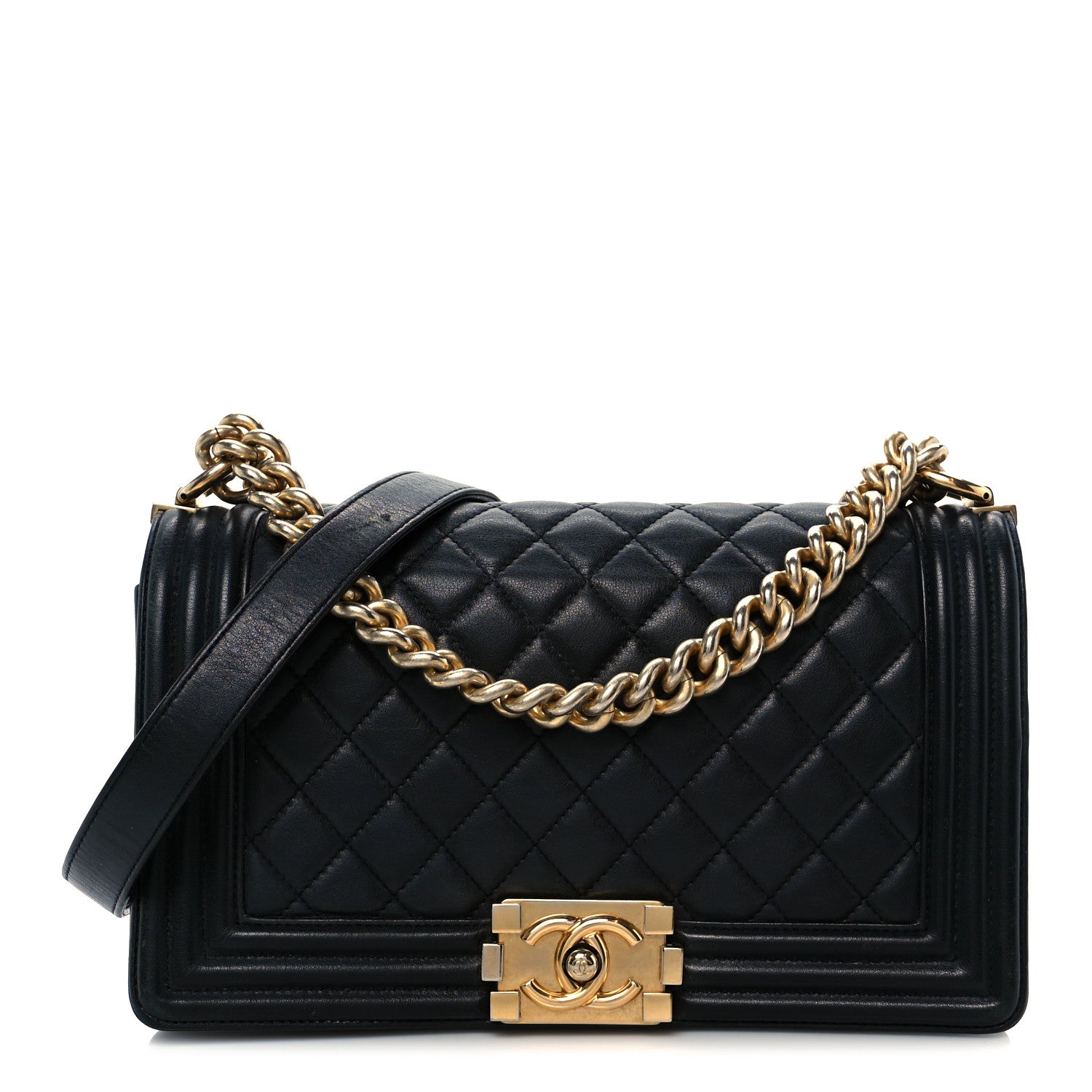 Chanel Calfskin Quilted Medium Boy Flap Black 3 of 21