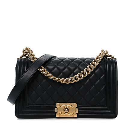 Chanel Calfskin Quilted Medium Boy Flap Black 3 of 21