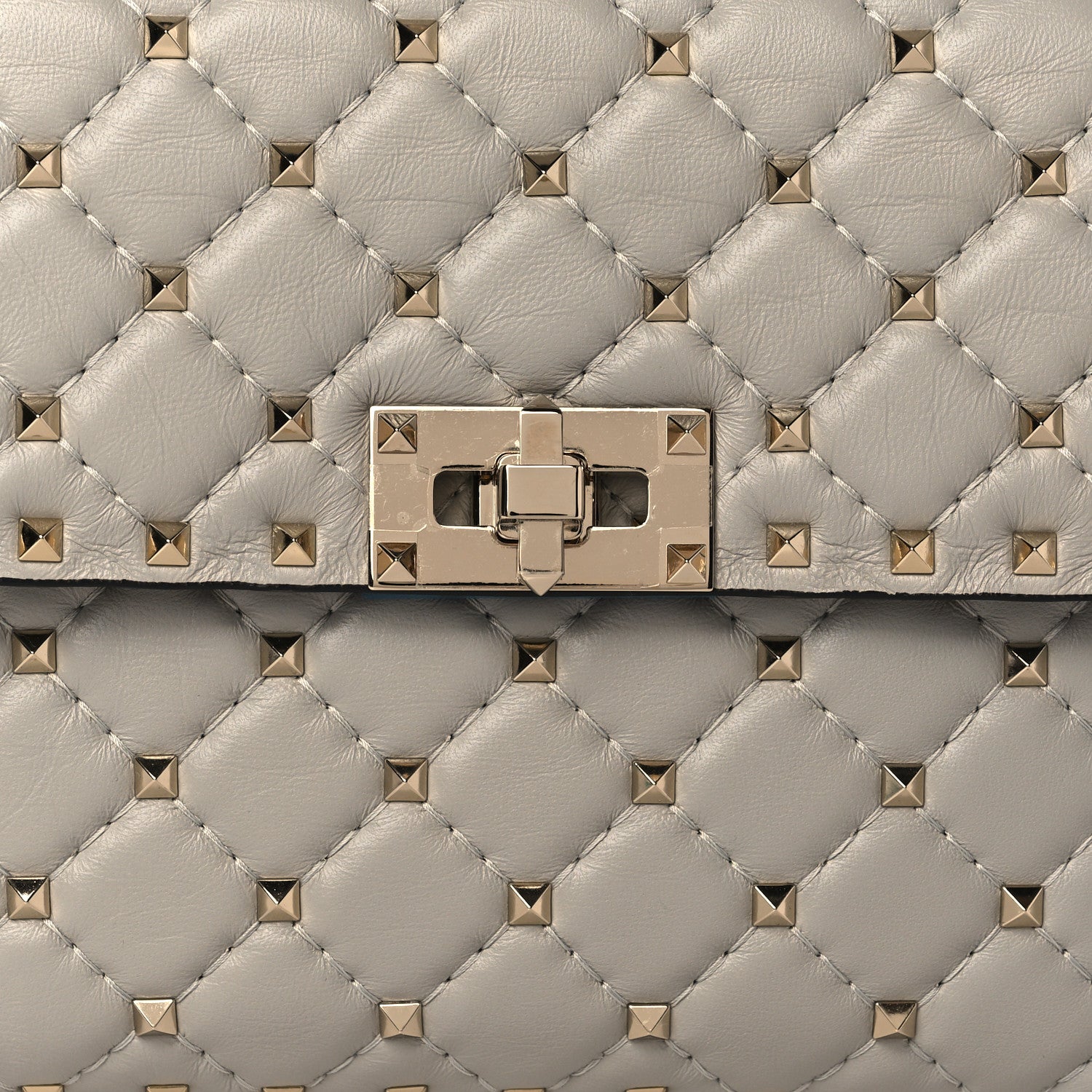 Valentino Garavani Nappa Medium Rockstud Spike Shoulder Bag Pastel Grey 7 of 9