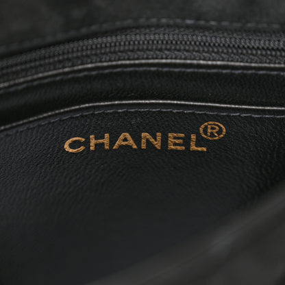 Chanel Suede Quilted Shoulder Bag Black 6 of 12
