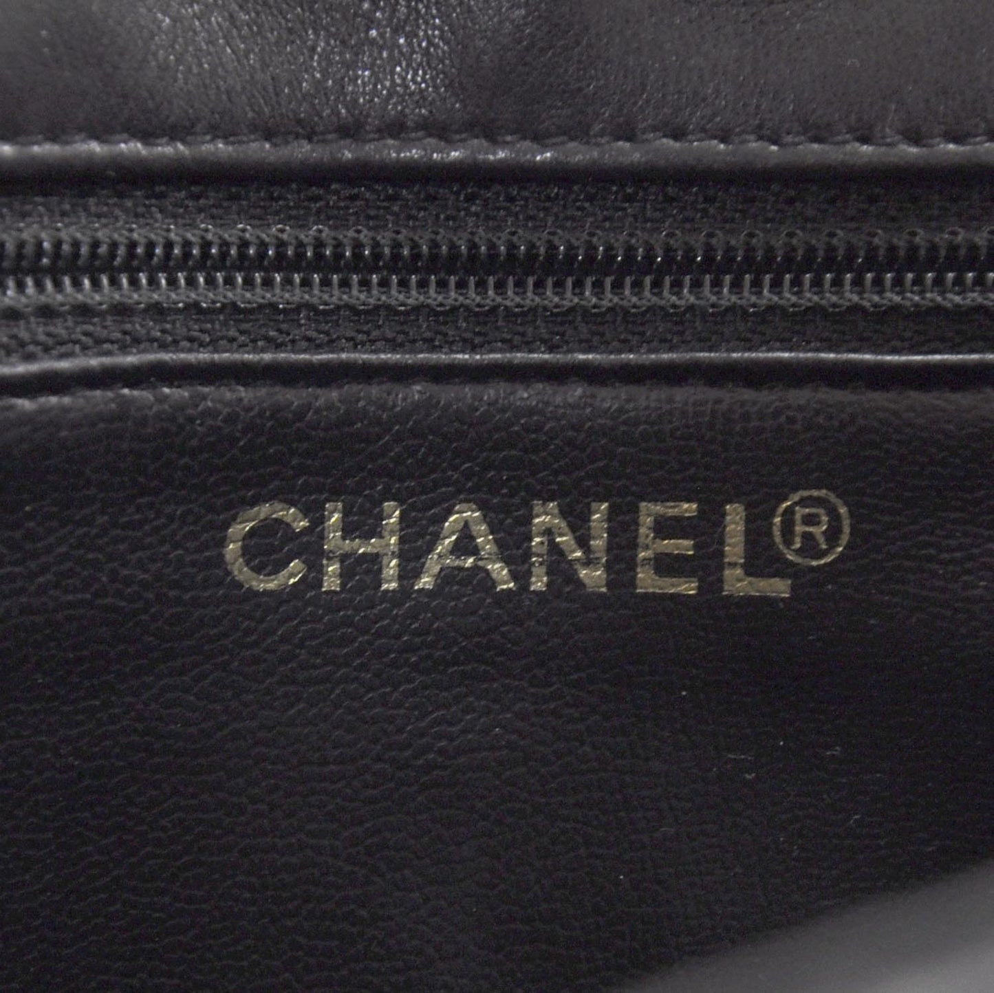 Lambskin Quilted Flap Belt Black