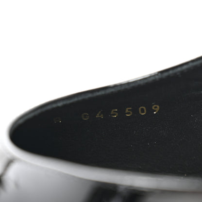 Chanel Patent Calfskin Cap Toe CC Slingback Pumps 39.5 Black 8 of 9