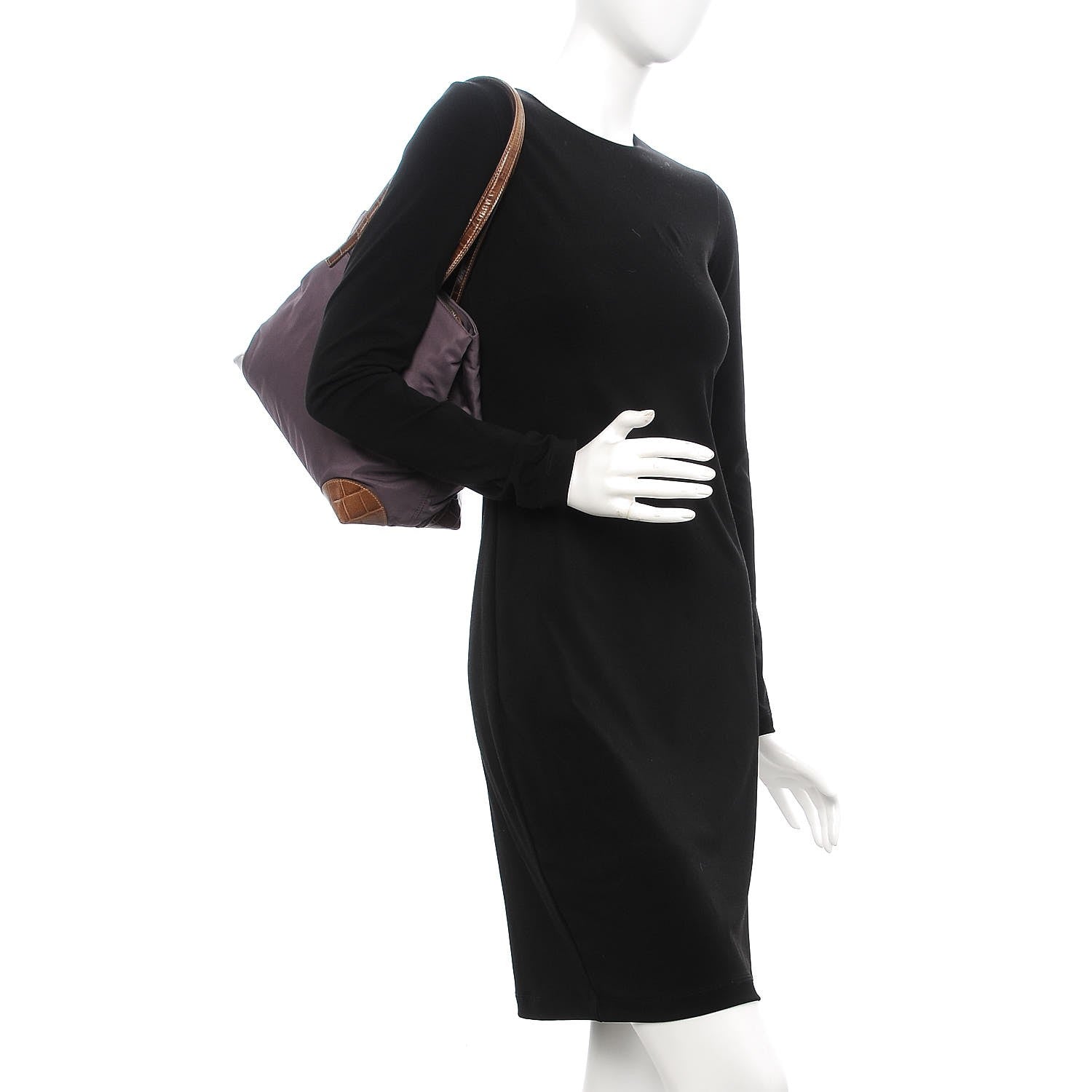 Prada Tessuto Nylon Faux Croc Tote 2 of 15