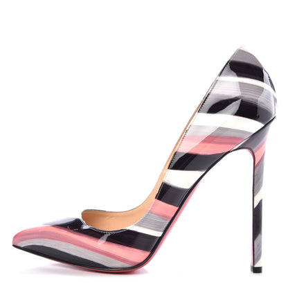 Christian Louboutin Patent Pigalle Stripe Graffiti 120 Pumps 40.5 Multi 1 of 11