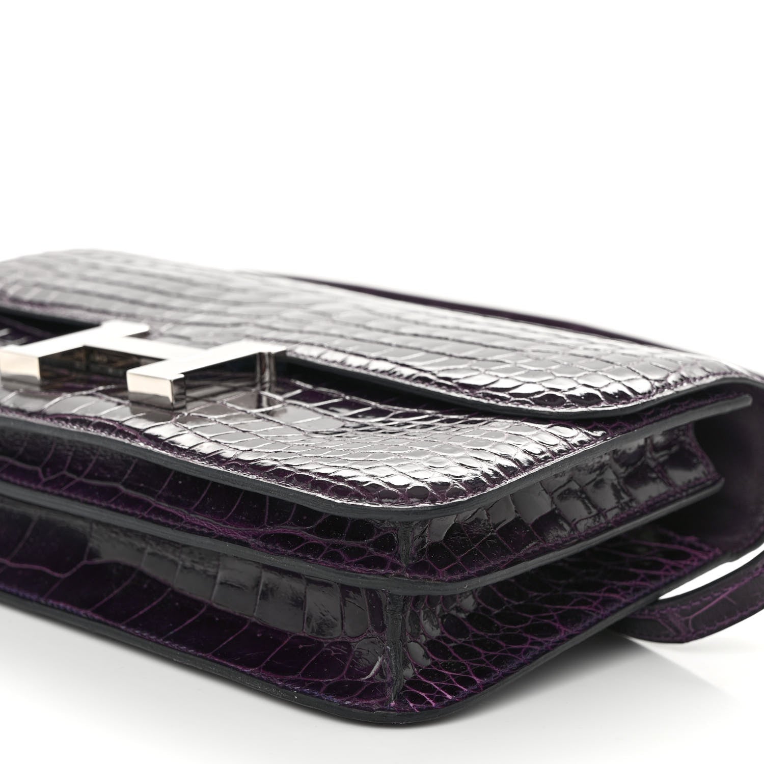 Hermes Shiny Niloticus Crocodile Constance Elan 25 Amethyste 10 of 10